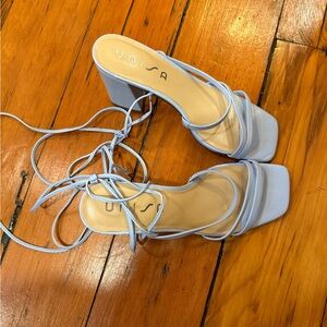 Unisa Blue Strappy Heels